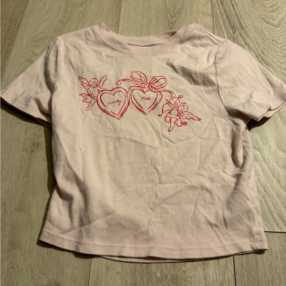 No Boundaries Pink Cream Heart Print Pajama Set - Picture 5 of 7